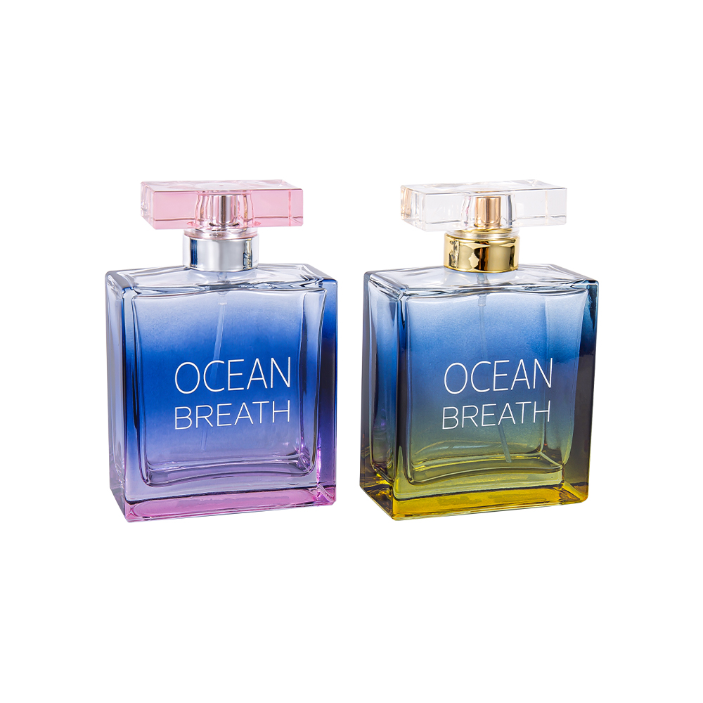 GC4375-WJ208 100ml dvoubarevná skleněná lahvička na parfémy potažená UV víčkem Surlyn