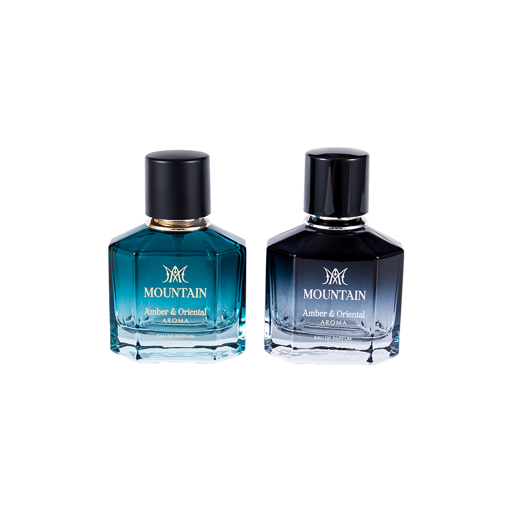 GC4030-WJ2099 50ml skleněná lahvička na parfémy s potiskem a razítkovou páskou PP Abs UV uzávěr parfému