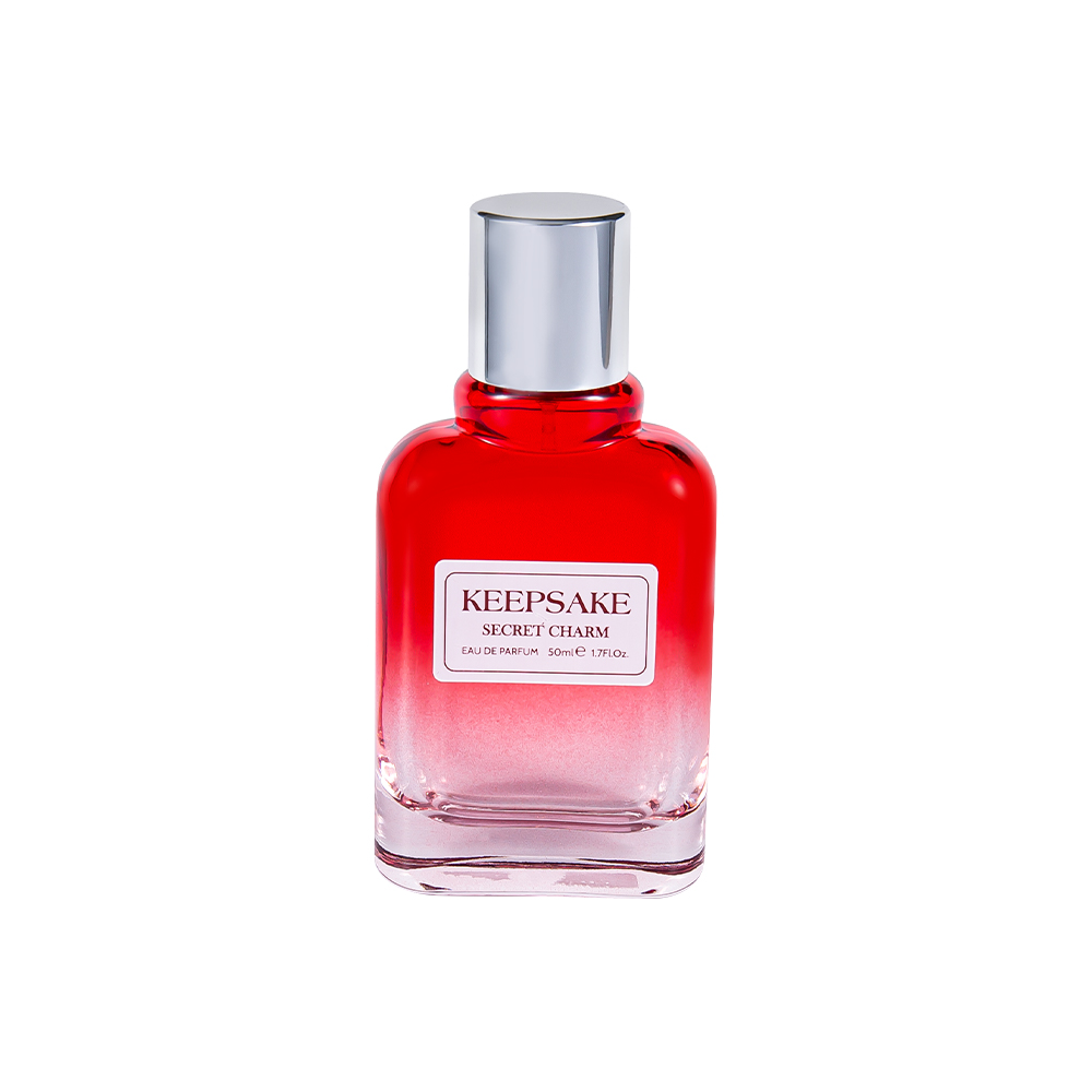 KY861-WJ412 50ml zbrusu nová prázdná skleněná lahvička na parfém s lesklým stříbrným uzávěrem